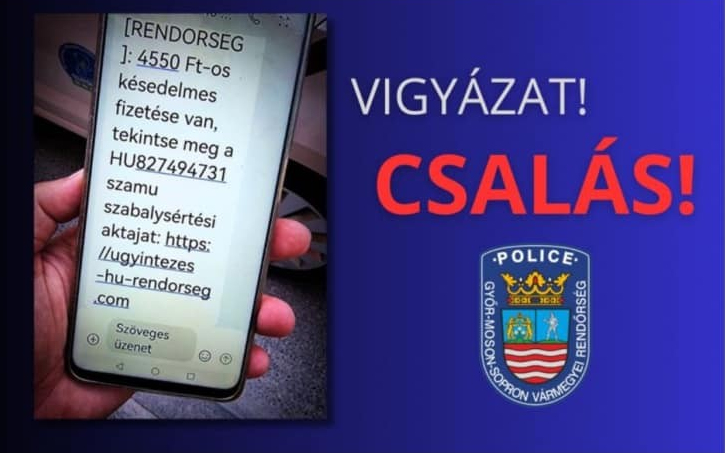 Adathalász SMS-ek érkezhetnek a rendőrség nevében