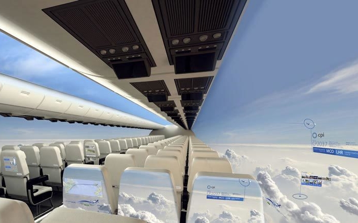 Hamarosan ilyen ablak nélküli repülőgépekkel utazhatunk
