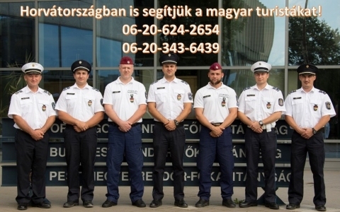 Magyar rendőrök is segítik a Horvátországban nyaraló turistákat.