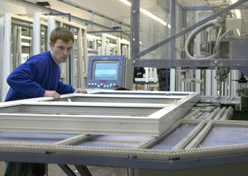 A Győrben megrendelt ablak gyártása.