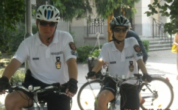 Kerékpáros járőrszolgálat Sopronban