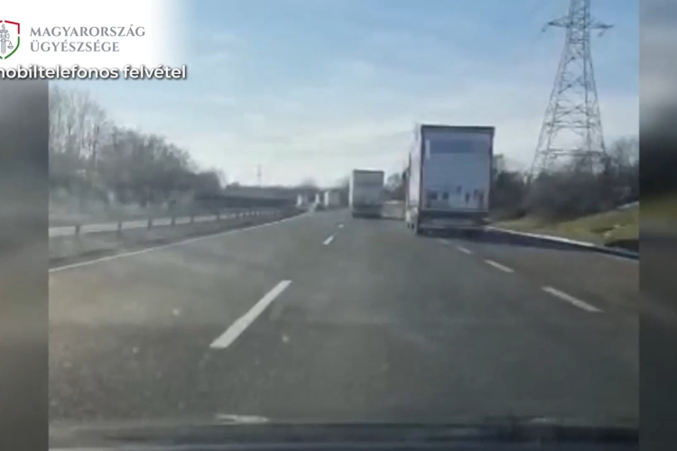 Pálinkázott, majd egy kamionnal az M1-esen útnak indult a román kamionsofőr