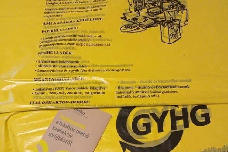 Praktikus információk a sárga zsákokról vidéken