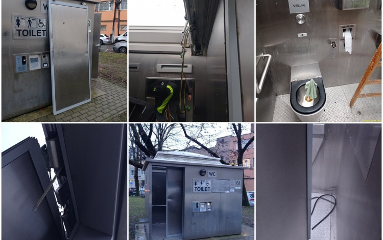 Megrongálták, nem üzemel a nyilvános vécé