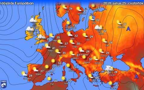 Jövő héten is komoly hőhullám érhet Nyugat-Európába