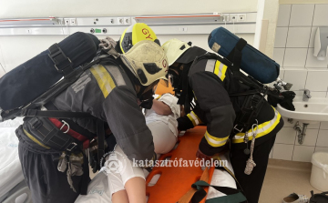 Tűz a győri kórházban – Szerencsére mindez csak gyakorlat volt