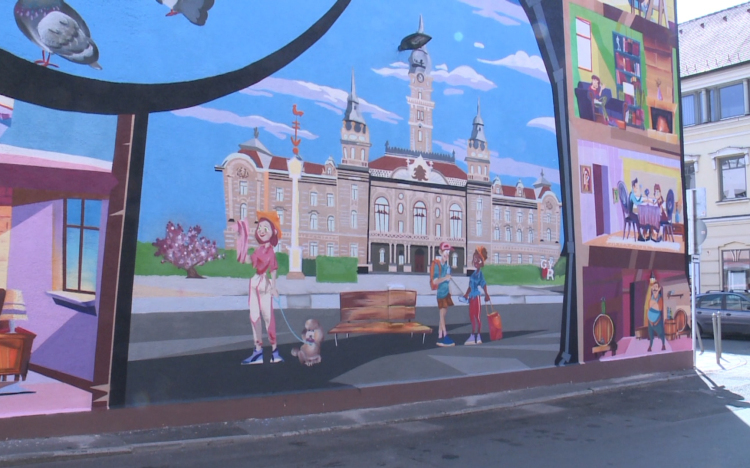 Elkészült a hatalmas falfestmény Győrben