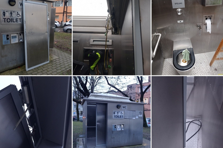 Megrongálták, nem üzemel a nyilvános vécé