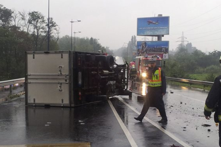 Baleset a ferihegyi gyorsforgalmi úton