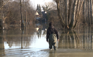 Víz alatt állnak az ártérben a házak