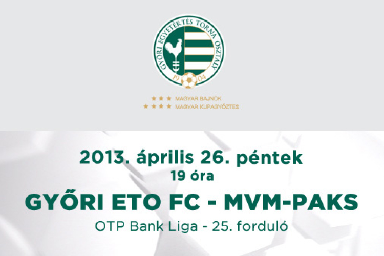 Győri ETO FC - Paks - Nézd meg élőben a meccset!