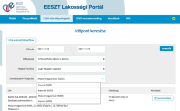 Győrben nem lehet regisztrálni a harmadik oltásra!