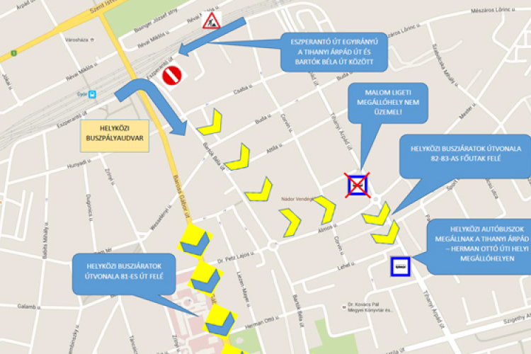 Forgalmi változás lesz az Eszperantó úton