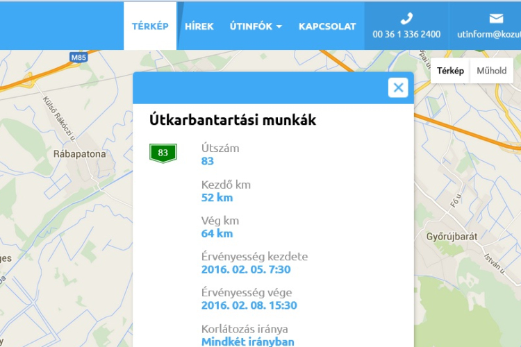 Útkarbantartási munkák