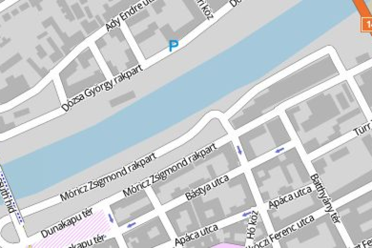 Lezárták a rakpartot Győrben 