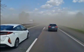 Közlekedők figyelem! Porátfúvások lehetnek az M1-esen