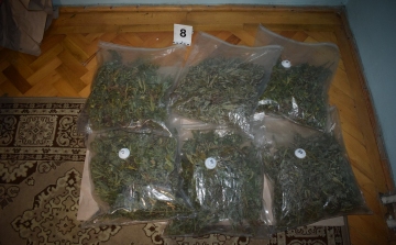 Csaknem nyolc kiló droggyanús anyagot foglaltak le egy pécsi lakásban