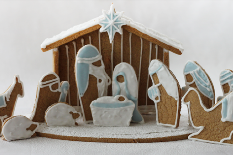 Készíts betlehemi jászolt mézeskalácsból!