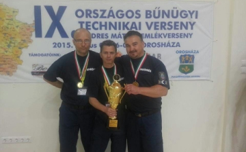 A bűnügyi technikusi verseny győztesei
