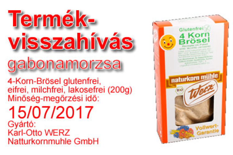 Túl magas glutén tartalom miatt kivontak a forgalomból egy „gluténmentes” német gabonamorzsát