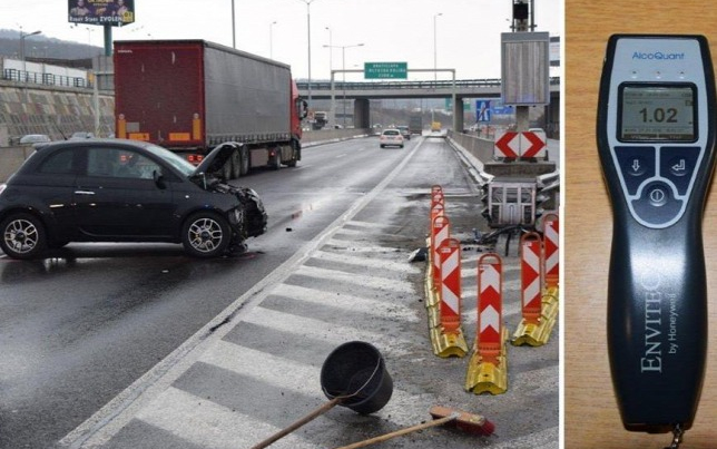 Részegen autóztatta kisgyerekét a szlovák hölgy, karambolozott