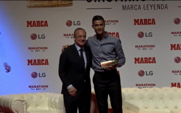 Cristiano Ronaldót díjat kapott Madridban