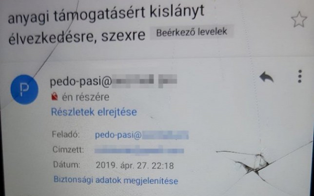 Pedofiltól kapott levelet egy hevesi család 