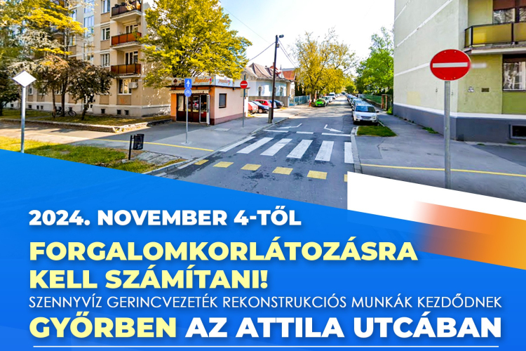 Munkálatok az Attila utcában