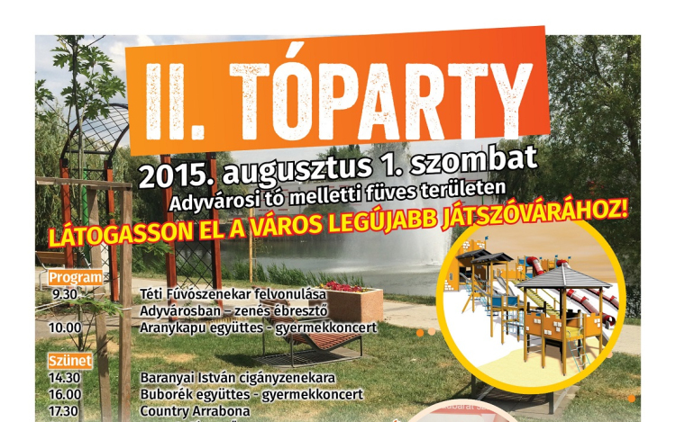 Szombaton lesz a II. Tóparty 