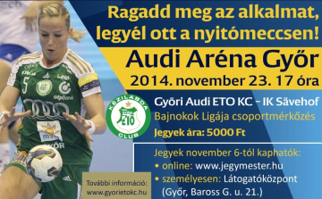 Audi Aréna nyitómeccs hamarosan - Jegyelővétel holnaptól