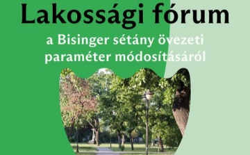 Lakossági fórum lesz a Bisinger sétányról