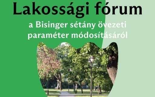 Lakossági fórum lesz a Bisinger sétányról