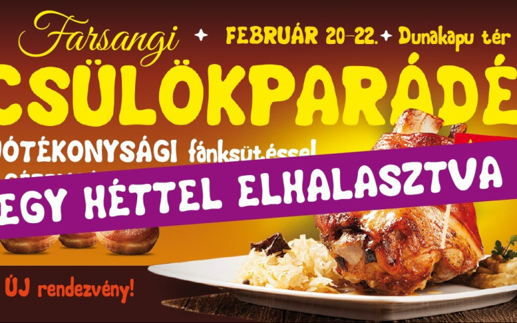 Új időpontban, február 27–28-án és március 1-jén jön a Farsangi Csülökparádé Győrben