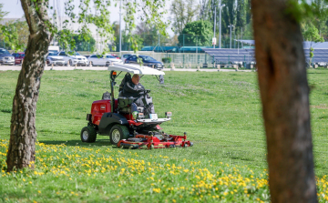 Folyamatos a fűnyírás a város közterületein