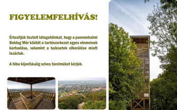 Le kellett zárni a pannonhalmi kilátót