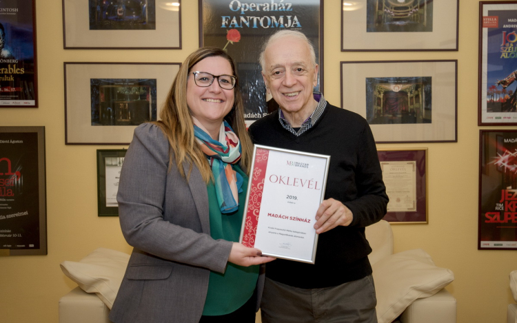 Negyedszer is elnyerte a Magyarbrands-díjat a Madách Színház