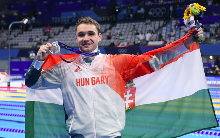 Milák Kristóf Európa-csúccsal ezüstérmet nyert szombaton 100 méter pillangón a tokiói olimpián