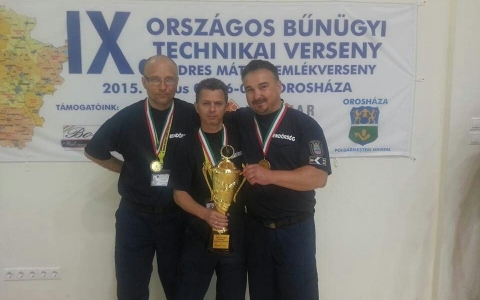 A bűnügyi technikusi verseny győztesei