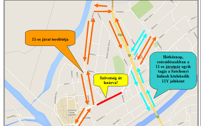 A Szövetség út zárása miatt változik a buszközlekedés