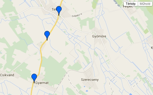 Kisbusz és személygépjármű ütközött Tét és Tétszentkút között