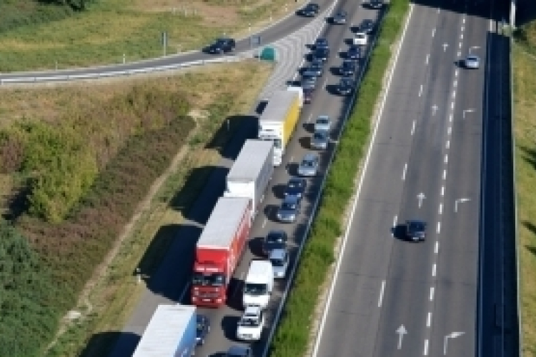 Torlódás az M1-es autópályán