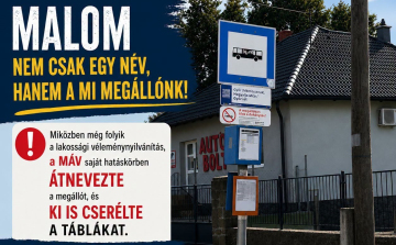 Átnevezte a MÁV a buszmegállót – panaszt tesz a képviselő