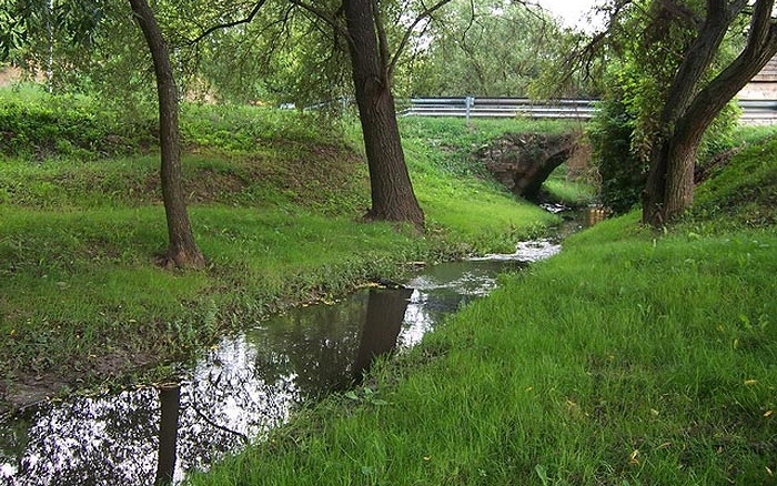 Olaj folyt egy patakba Sopron közelében