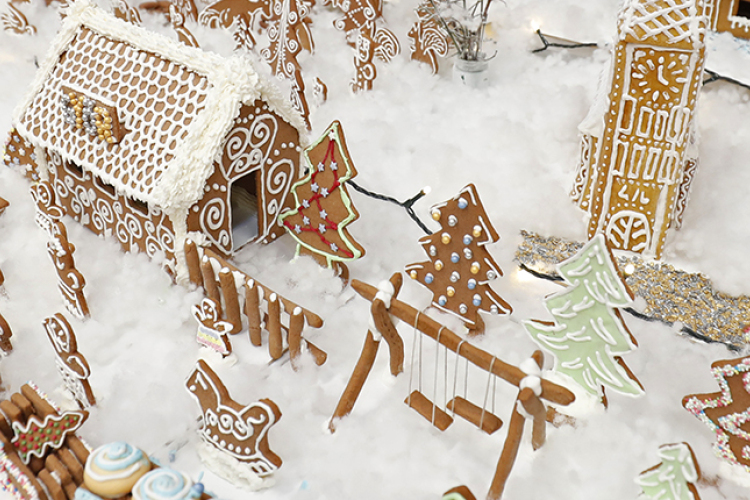 12 négyzetméteres mézeskalácsfalu épült