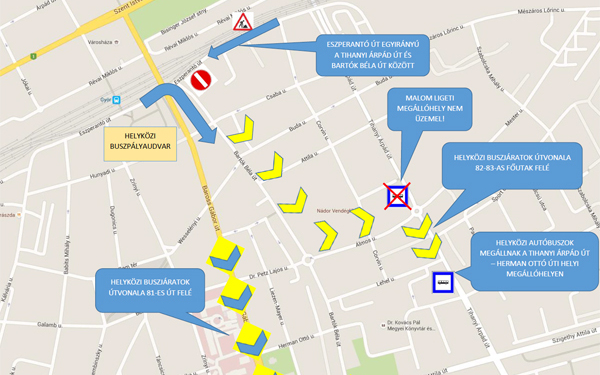 Forgalmi változás lesz az Eszperantó úton