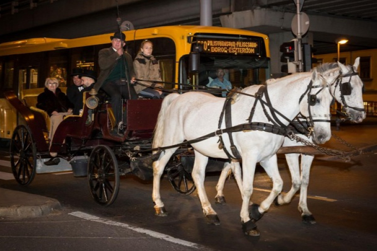 Galambos Erzsit hintóval vitték színházba