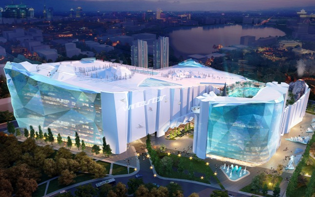 A világ legnagyobb beltéri sípályája épül fel Sanghajban