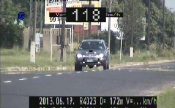 Drága utazás: 50 helyett  118 km/h-val hajtott