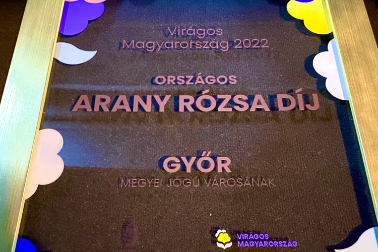 Országos Arany Rózsa minőségi díjat kapott Győr
