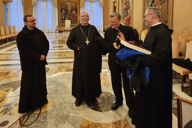 A pannonhalmi bencés delegációt fogadta a pápa